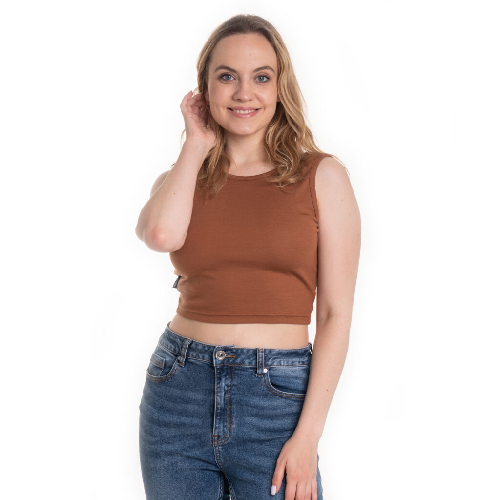 Dámsky obojstranný crop top